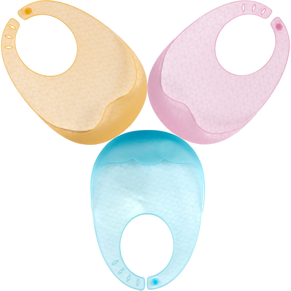 Waterproof Baby Bibs Silicone - 3Pcs Silicone Baby Bibs Soft Flexible