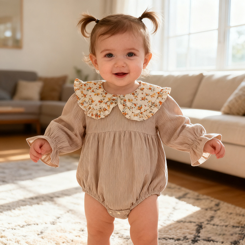 Spring Vintage Newborn Infant  - Newborn Baby Girl Romper Floral ulasan dan harga
