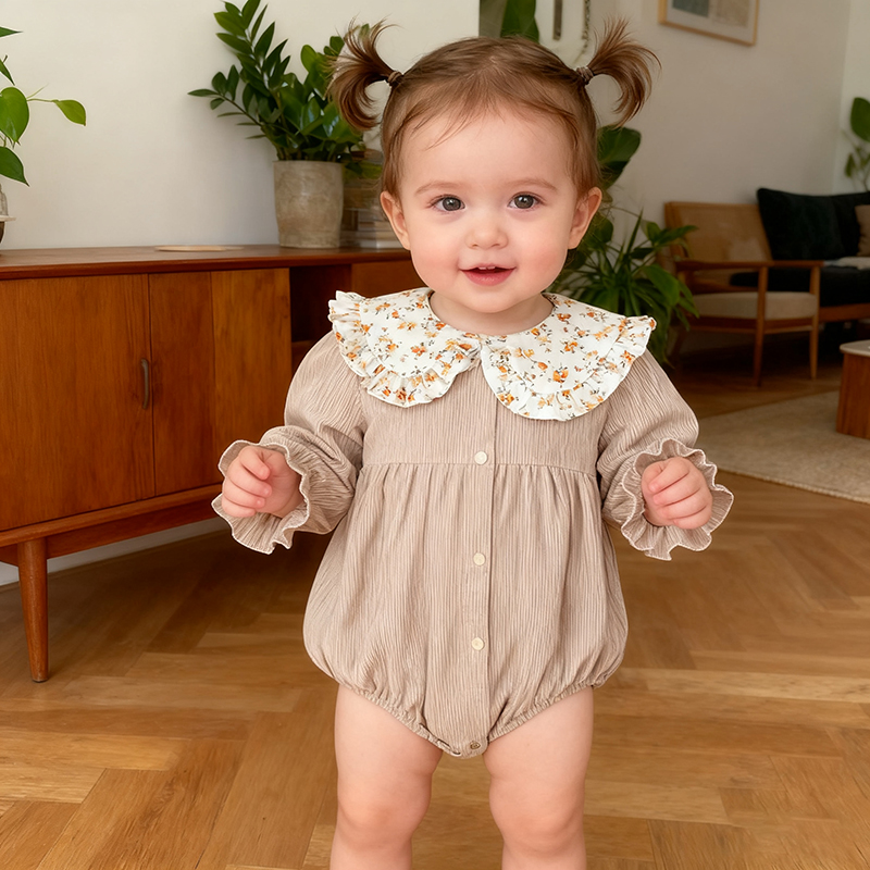 Spring Vintage Newborn Infant  - Newborn Baby Girl Romper Floral ulasan dan harga