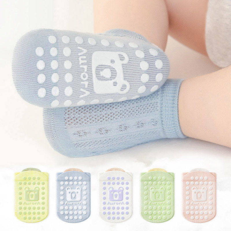 5 Pairs Kids Non-Slip Socks Cu - Unisex Baby Socks Non Slip ulasan dan harga