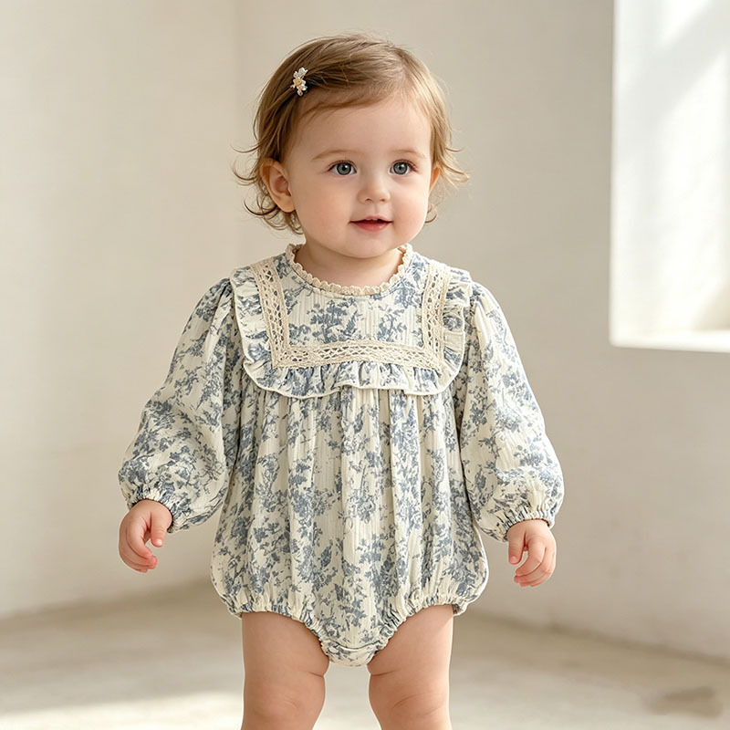 Baby Girl Floral Romper Long P - Newborn Baby Girl Romper Floral ulasan dan harga