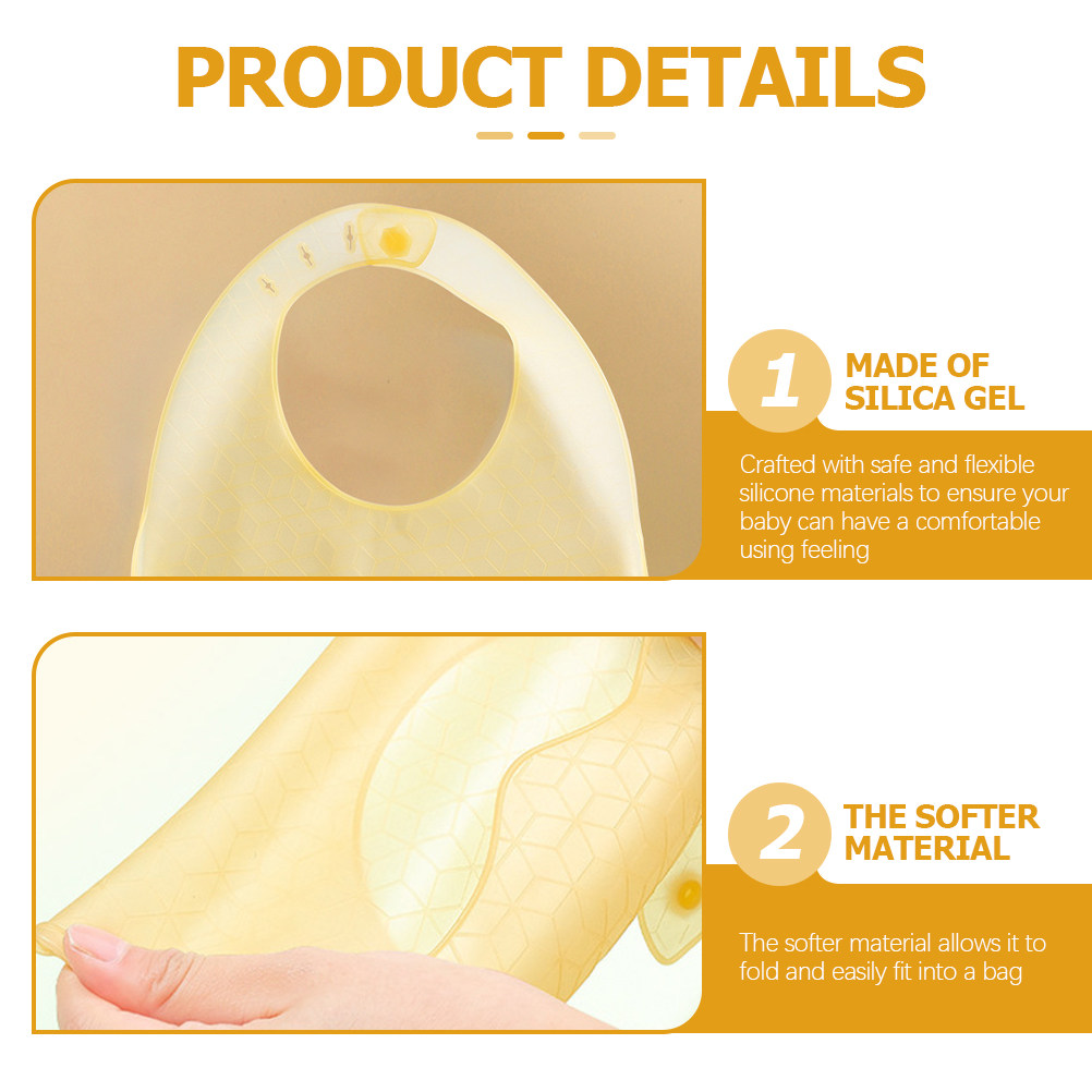 3Pcs Silicone Baby Bibs Soft F - Waterproof Baby Bibs Silicone ulasan dan harga